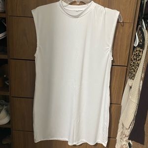 White Muscle Tee Dress